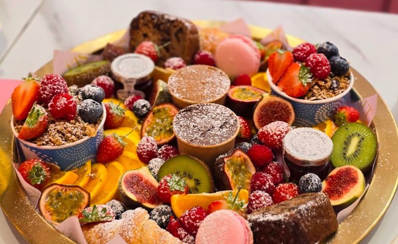 Brunch dishes at Sweet Little Things in Bath